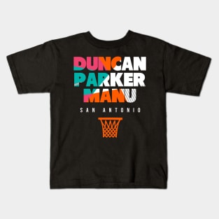 San Antonio Throwback Basketball Kids T-Shirt